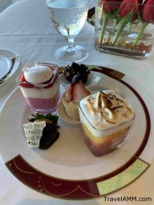 A few of the options available for dessert at Palo's champagne brunch.